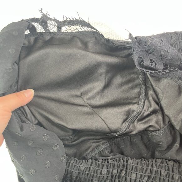 Rue Plus Black Lace Boho Festival Blouse Women’s Plus Size 4X Baby Doll - Picture 8 of 14